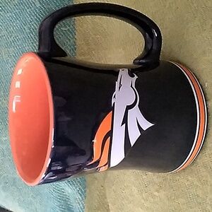 Denver Broncos Raised Logo Coffee Cup Mug NFL Boelter Brands